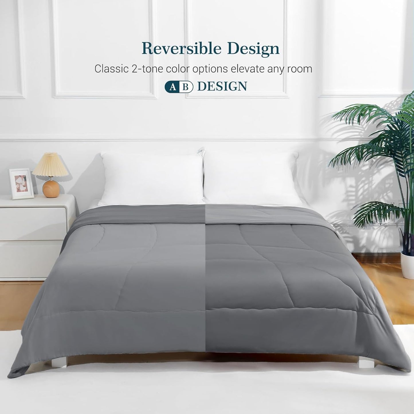 ALANDA Revolutionary Cooling Comforter Queen Size Lightweight Summer Comforter Japanese Arc-Chill Cold Tech Fabric Cooling comforter - Gray 79" x 87"