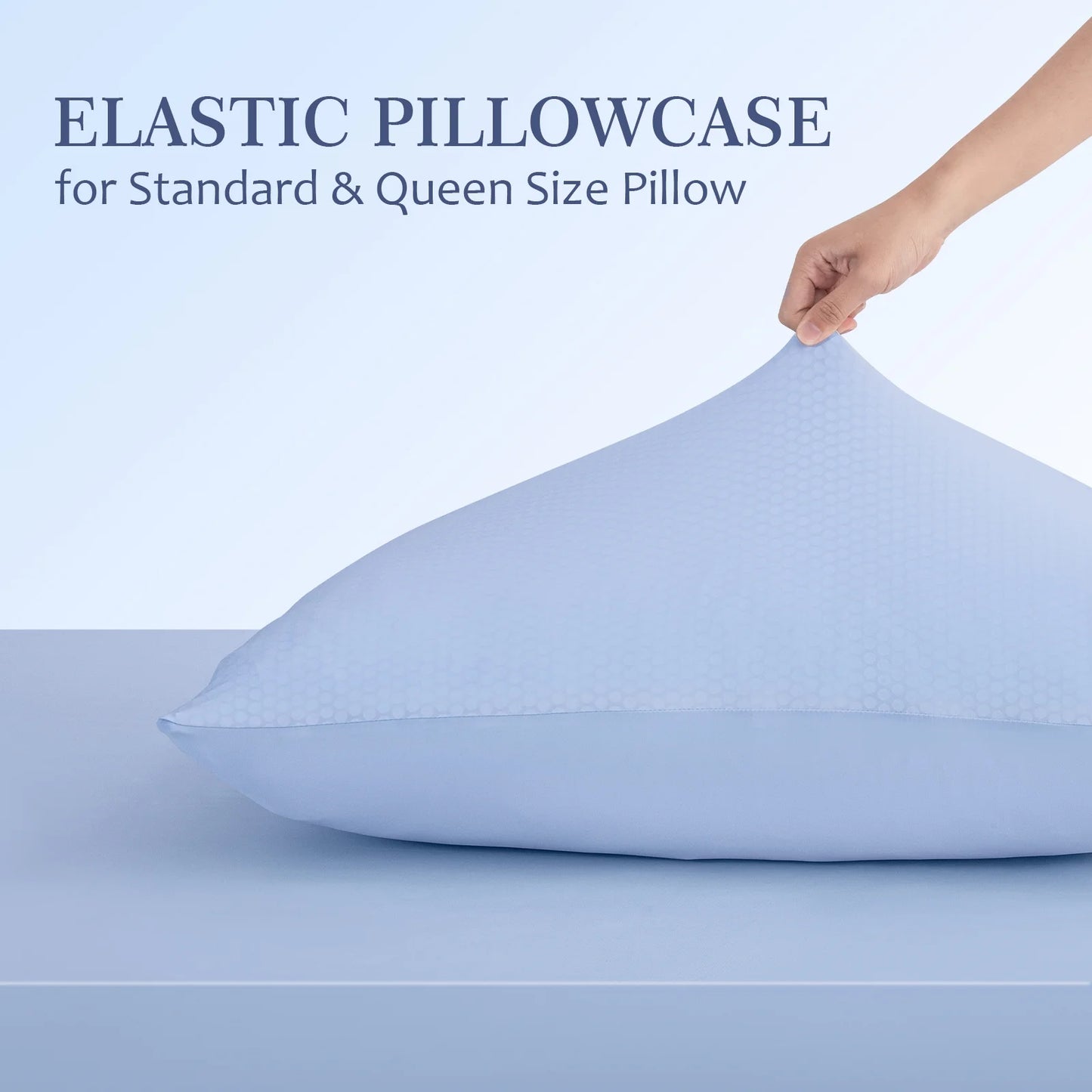 ALANDA Cooling Pillowcases, Upgraded PCM Constant Temperature Technology Q-Max>0.5 Ultra Cool Pillowcases with Zipper, Standard & Queen Size 2 Pack