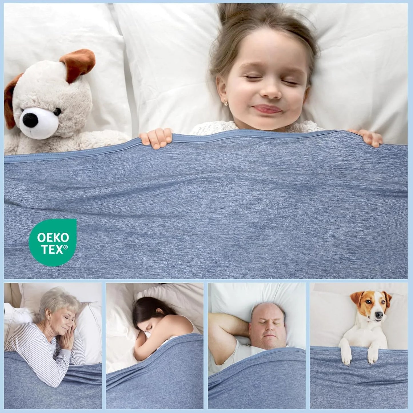 Alanda Cooling Blanket for Hot Sleepers, Q-MAX>0.5 Double-Sided Cooling Fiber Summer Blanket