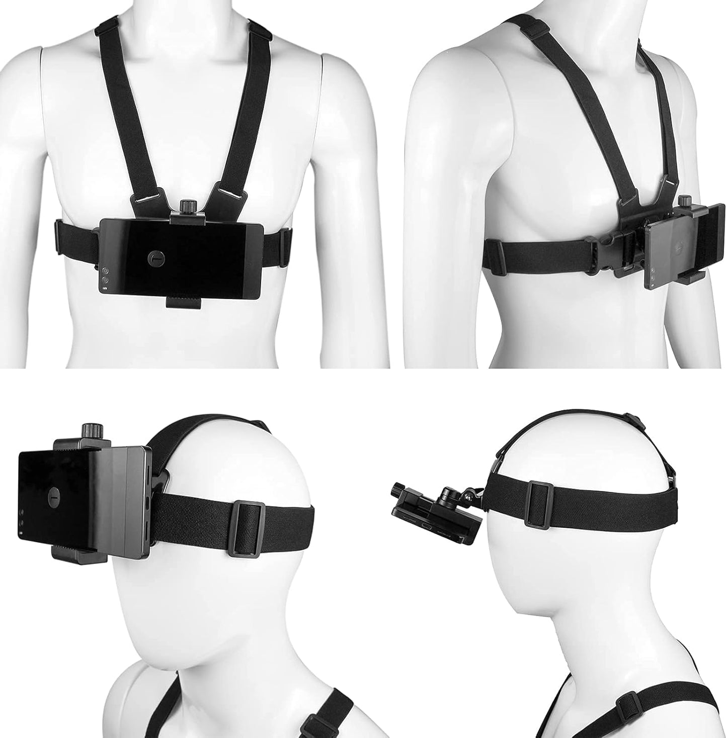 ALANDA POV Shooting & Sports Shooting Integrates Headset and Chest Strap Phone Holder