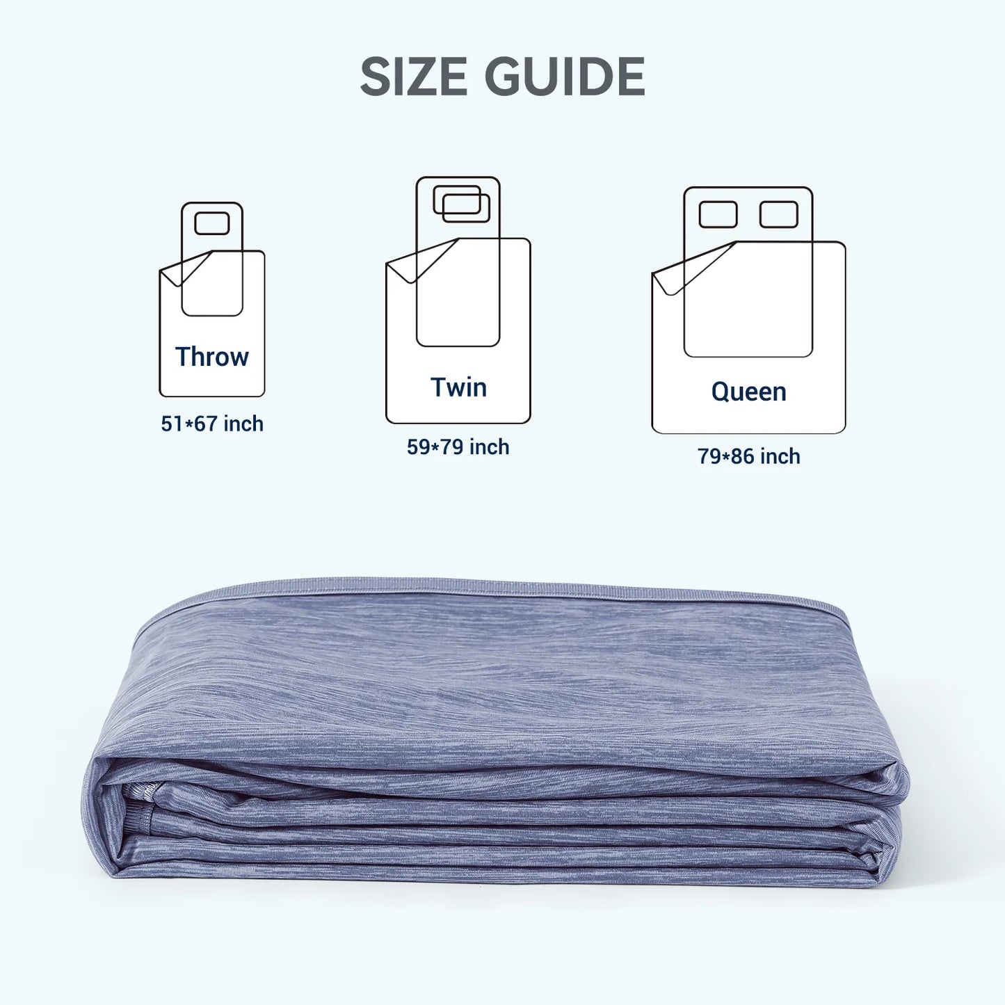 Alanda Cooling Blanket for Hot Sleepers, Q-MAX>0.5 Double-Sided Cooling Fiber Summer Blanket