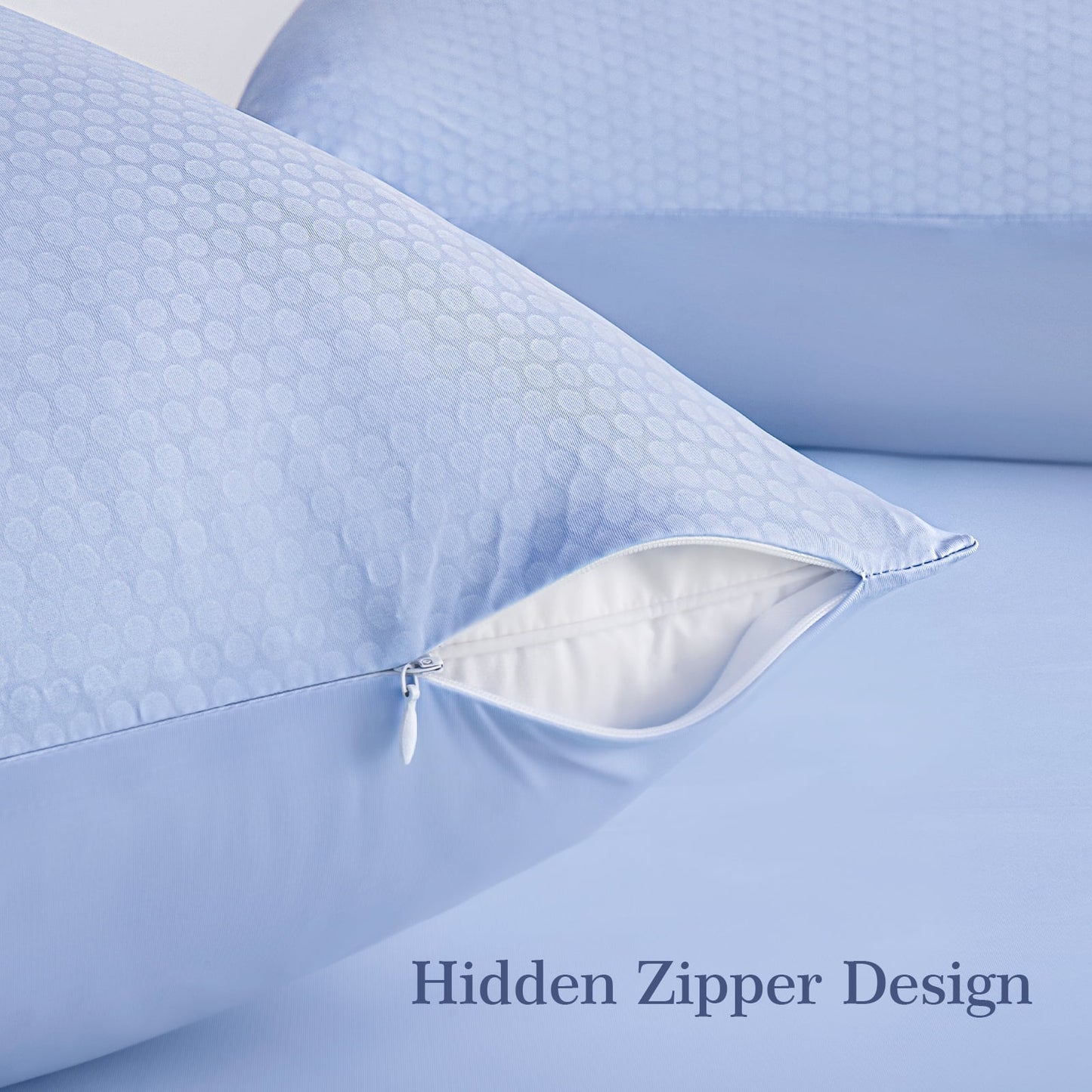 ALANDA Cooling Pillowcases, Upgraded PCM Constant Temperature Technology Q-Max>0.5 Ultra Cool Pillowcases with Zipper, Standard & Queen Size 2 Pack