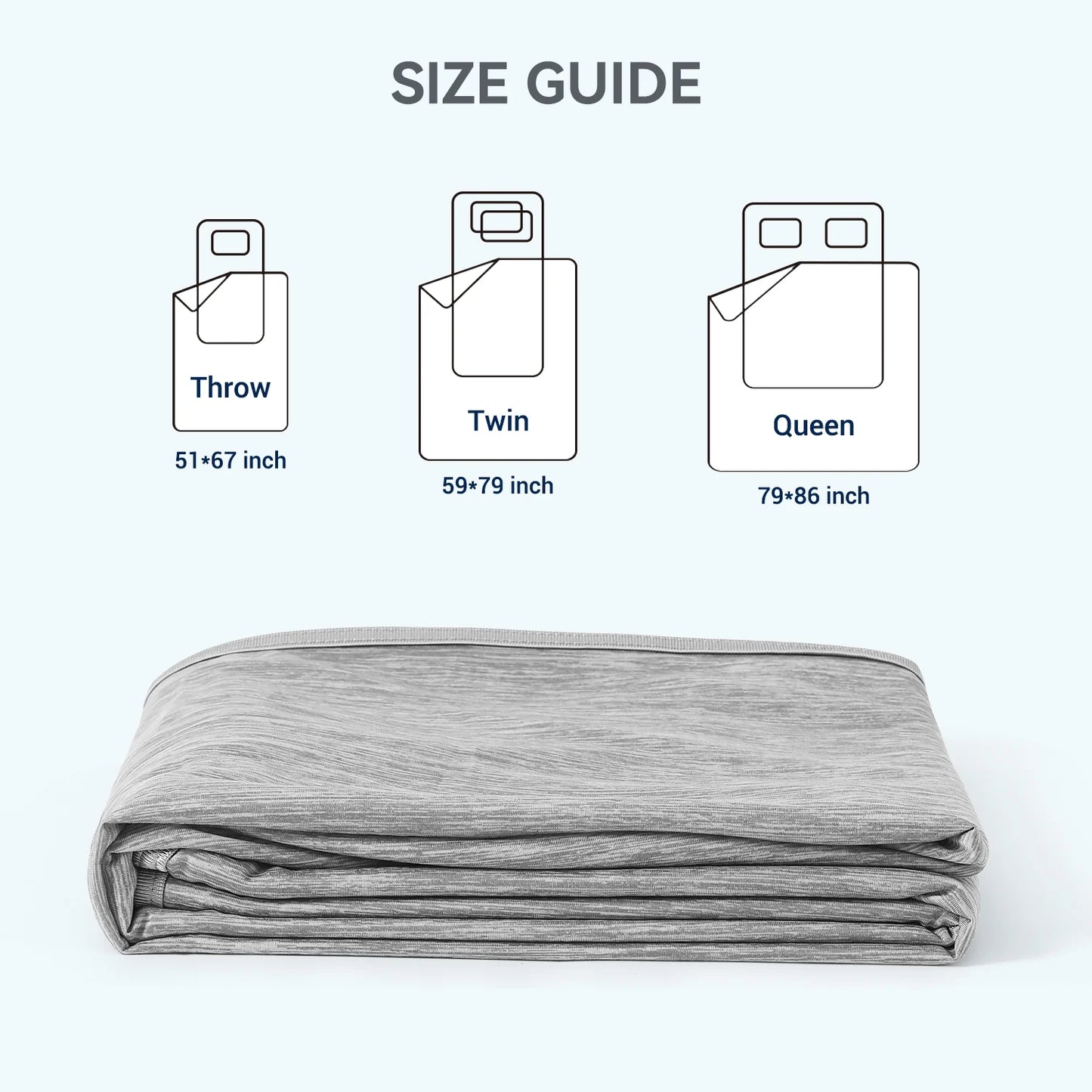 Alanda Cooling Blanket for Hot Sleepers, Q-MAX>0.5 Double-Sided Cooling Fiber Summer Blanket