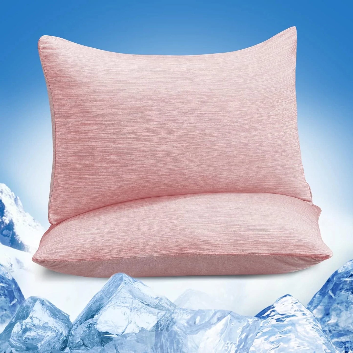 Alanda Cooling Pillowcase, Arc-Chill Cooling Pillowcase Double-Sided Design, Breathable Skin-Friendly Zipperd Summer Pillowcase
