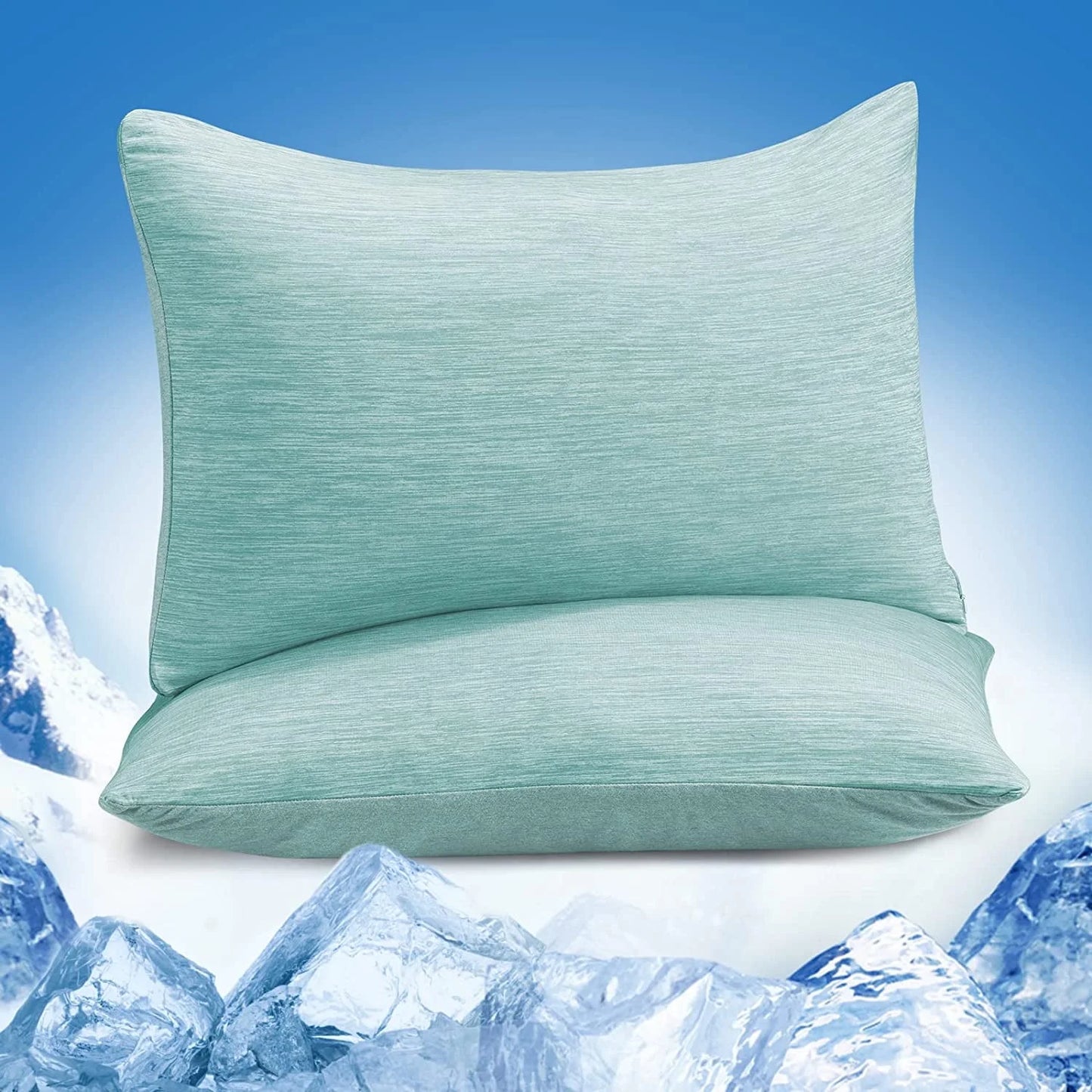 Alanda Cooling Pillowcase, Arc-Chill Cooling Pillowcase Double-Sided Design, Breathable Skin-Friendly Zipperd Summer Pillowcase
