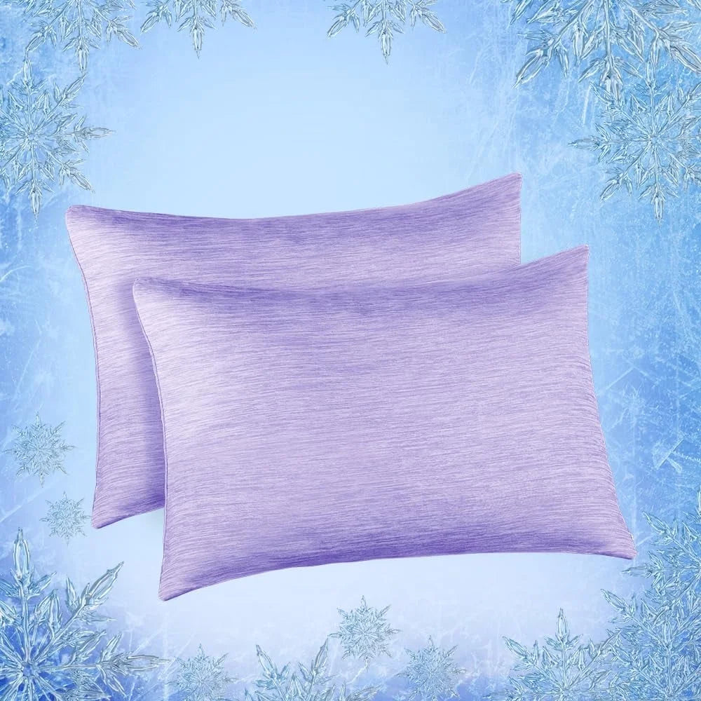 Alanda Cooling Pillowcase, Arc-Chill Cooling Pillowcase Double-Sided Design, Breathable Skin-Friendly Zipperd Summer Pillowcase